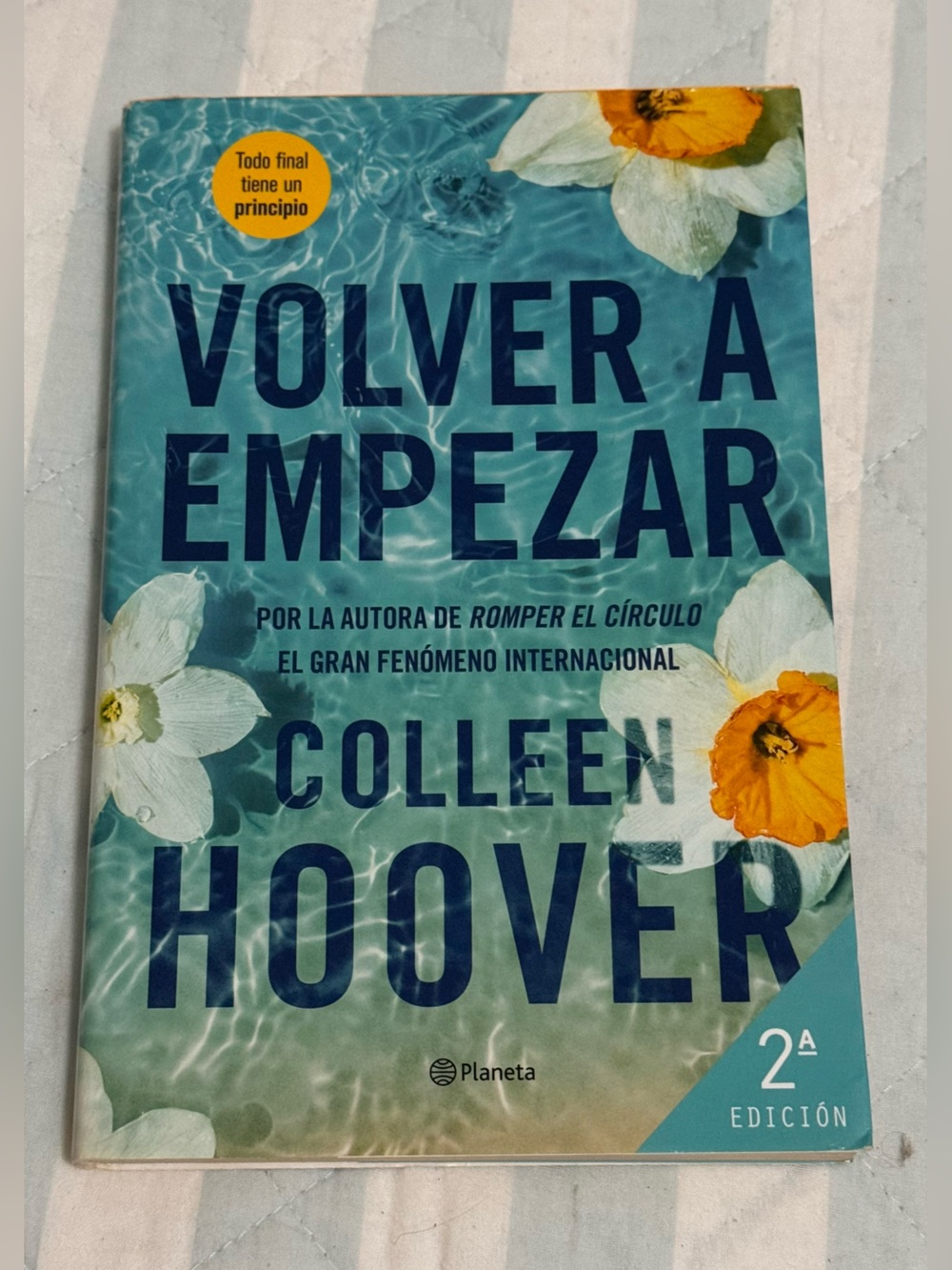 Libro Volver a Empezar - Colleen Hoover